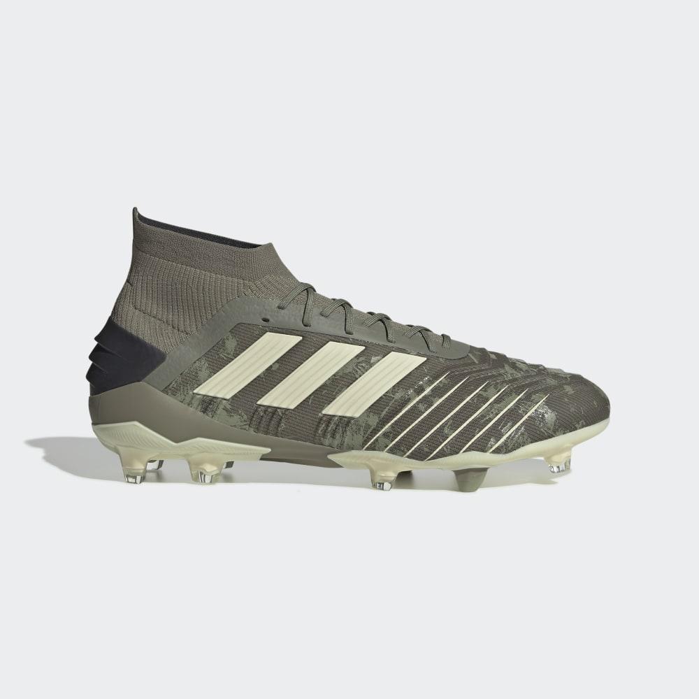 Ghete Fotbal Adidas Predator 19.1 Firm Ground Dama Romania - Verzi/Galbeni EF8205